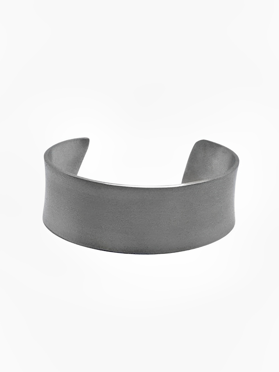 Bracelet Titanium Smooth Cuff 20mm - Sharp Ends