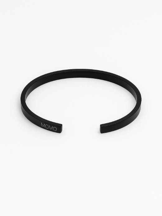 X-Classic Thin Black Titanium Bangle