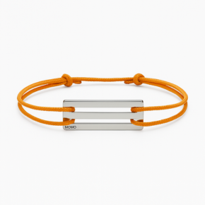 Eco-X Titanium Cuff Bracelet Orange Cord