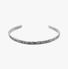 Titanium Cuff Bangle Floral Mix