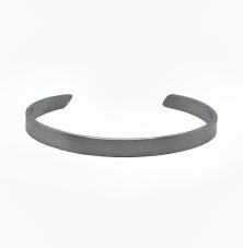 Bracelet Titanium Smooth Cuff 6mm - Sharp Ends