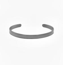 Bracelet Titanium Smooth Cuff 8mm - Rounded Ends