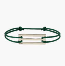 Eco-X Titanium Cuff Bracelet Green Cord